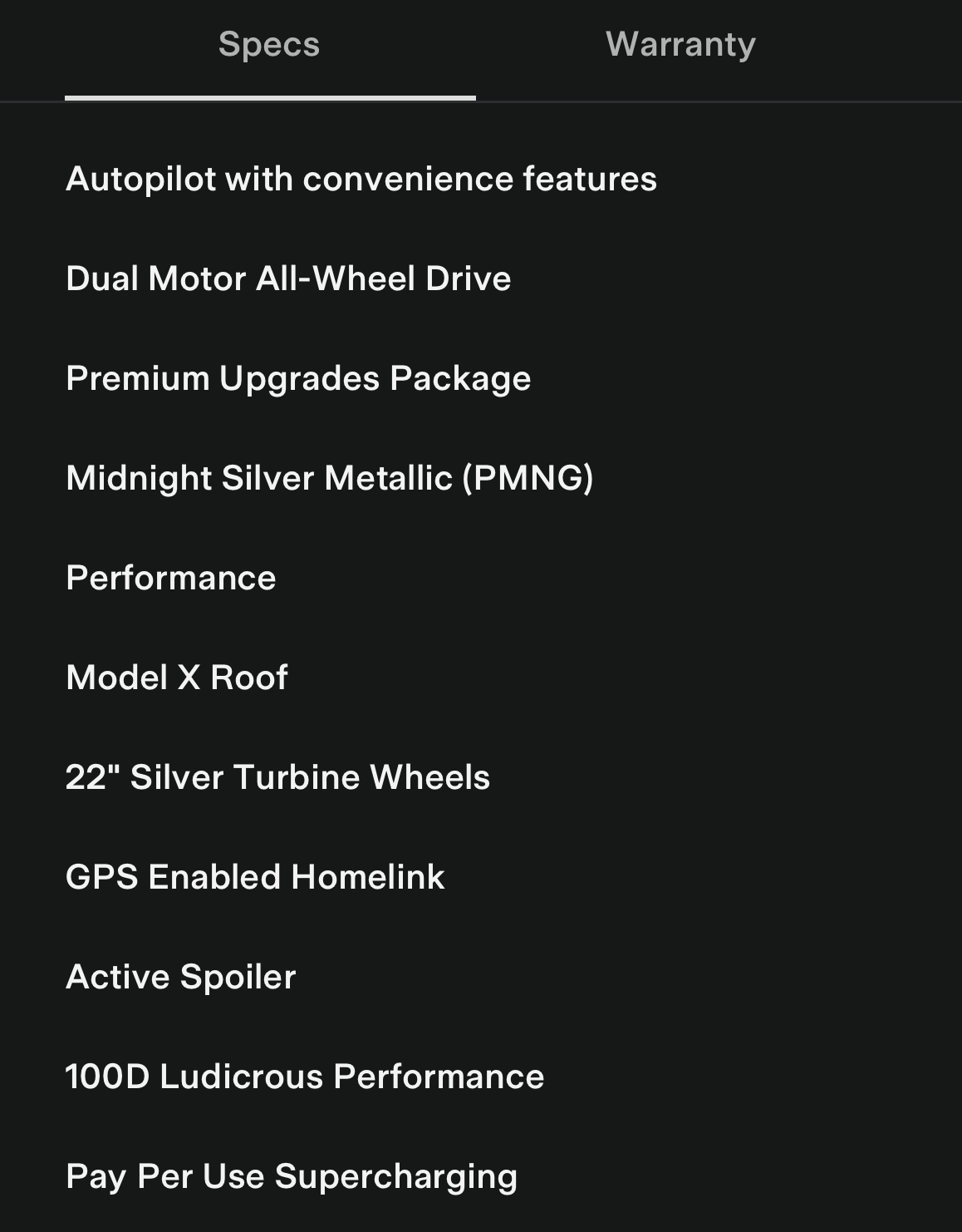 2016 / Model X / P100DL / Midnight Silver Z23SH Sell Your Tesla