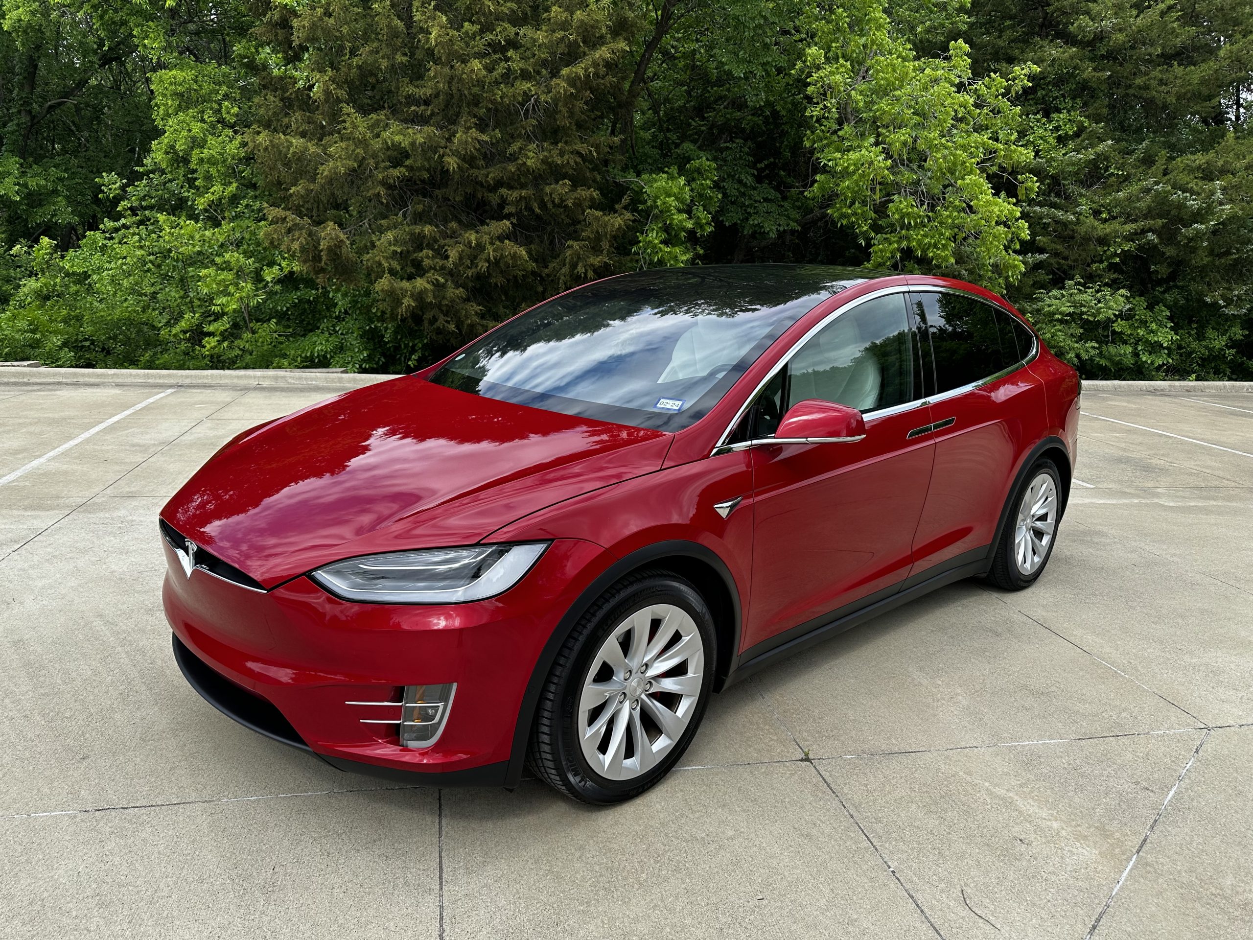 2021 / Model X / Performance / Red Multi Coat 1Q9MW Sell Your Tesla